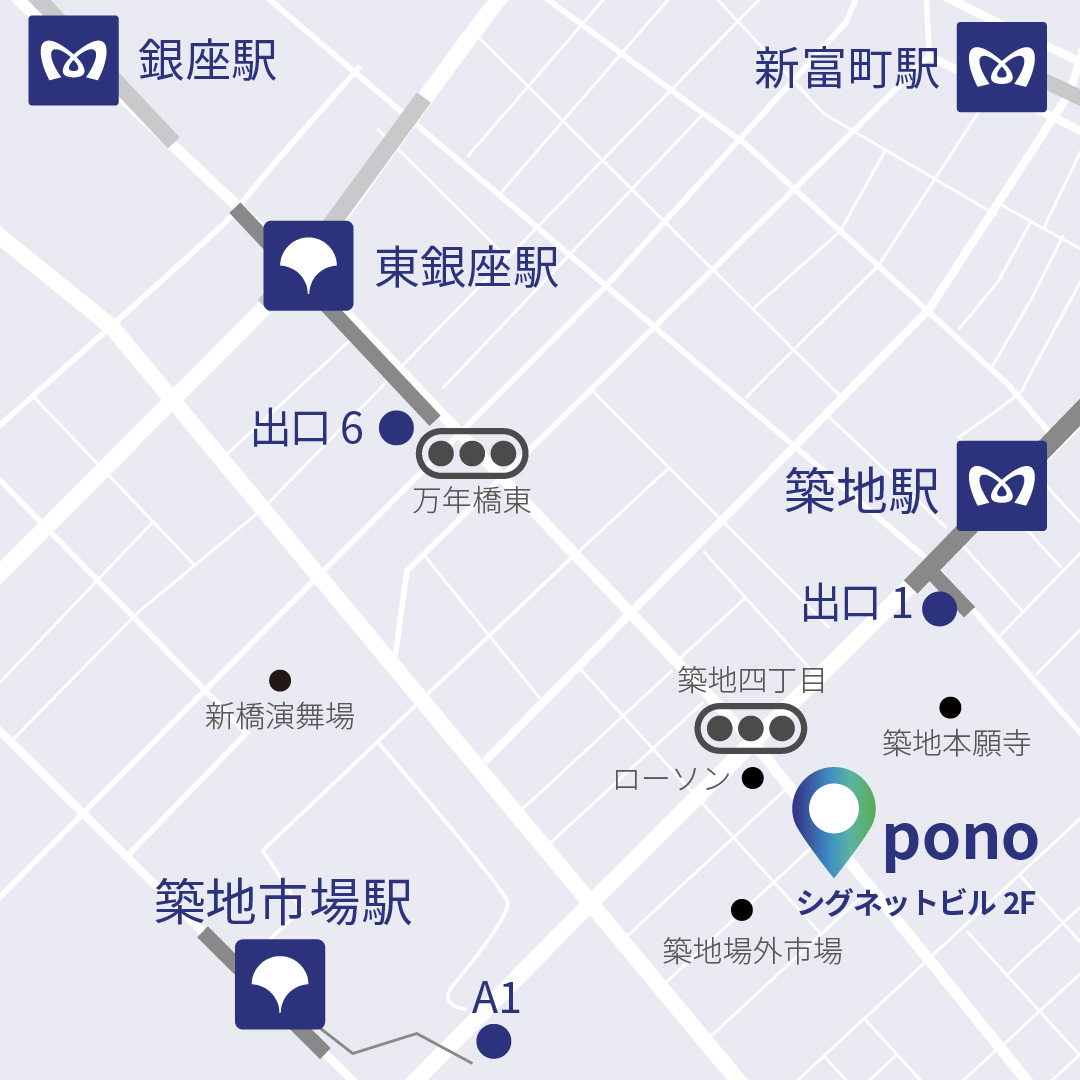 国際基準のカイロプラクティック pono（ポノ）地図